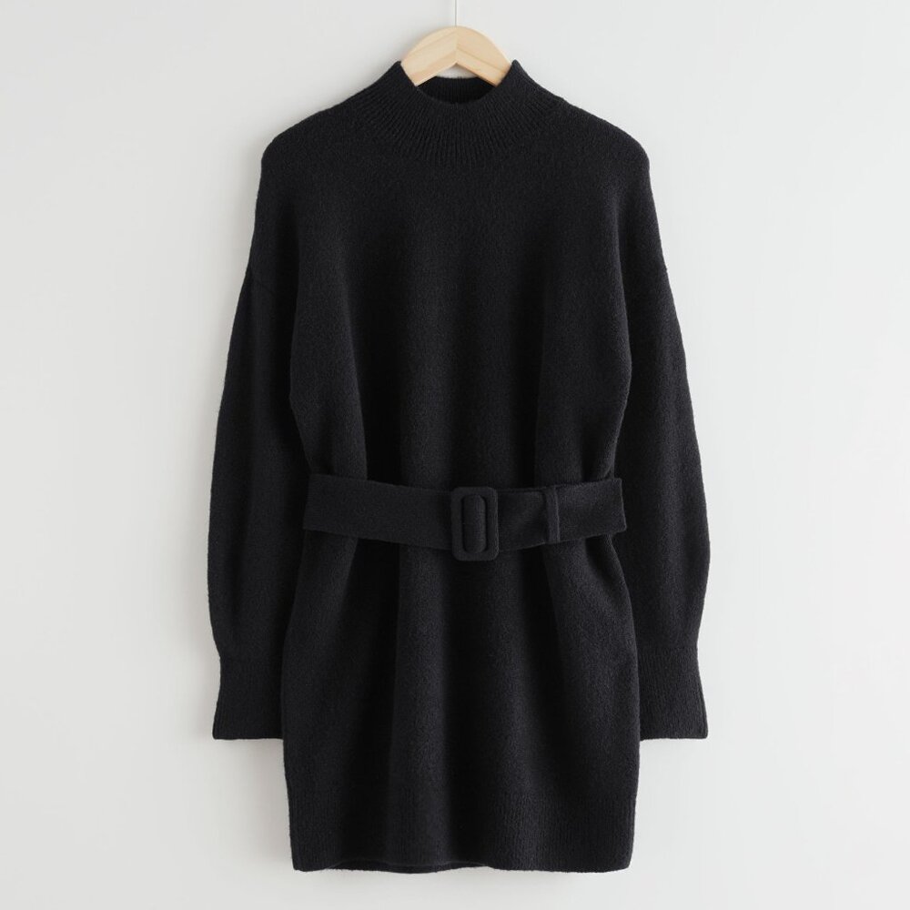 NWT & Other Stories Belted Mini Knit Dress